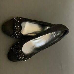 Stuart Weitzman Dotsun Black Suede Shoes, Size 8M